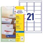 AVERY Etikett AVERY J8160-25 63, 5x38, 1mm inkjet 525 címke/doboz 25 ív/doboz (J8160-25)