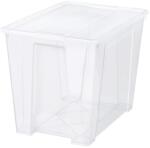  Tárolódoboz műanyag tetővel áttetsző 56x39x42cm 65 liter (001.029.75+704.550.87)