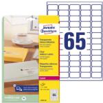 AVERY Etikett AVERY L7551-25 38x21, 2mm laser átlátszó 1625 címke/doboz 25 ív/doboz (L7551-25)