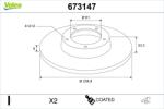 VALEO Disc frana VALEO 673147 (673147)