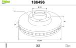 VALEO Disc frana VALEO 186496 (186496)