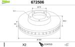 VALEO Disc frana VALEO 672506 (672506)