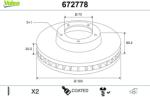 VALEO Disc frana VALEO 672778 (672778)