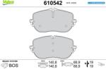 VALEO Set placute frana VALEO 610542 (610542)