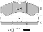 AISIN Set placute frana AISIN BPIV-1002 (BPIV-1002)