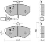 AISIN Set placute frana AISIN BPVW-1033 (BPVW-1033)