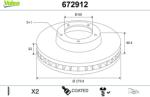 VALEO Disc frana VALEO 672912 (672912)