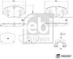 Febi Bilstein Set placute frana FEBI BILSTEIN 1002007 (1002007)