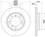 HELLA Disc frana HELLA 8DD 355 105-721 (8DD 355 105-721)