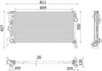 MAHLE Radiator, racire motor MAHLE CR 2335 000P (CR 2335 000P)