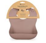 Petite&Mars TAKE&MATCH Szilikon előke zsebbel, Velvet Latte