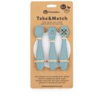 Petite&Mars TAKE&MATCH Szilikon gyakorló kanál szett, 3db, Frosted Sky