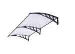 Silver Wing Előtető 200x100 cm fekete keret színtelen üregkamrás polikarbonát tetőlap B típusú kar