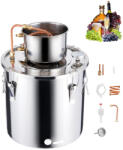VEVOR Pálinkafőző 30 literes lepárló rozsdamentes acél alkohol desztilláló rézspirállal otthoni párlatkészítéshez