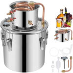 VEVOR Alkohol lepárló 11, 4 literes rozsdamentes acél pálinkafőző rézspirállal, beépített szivattyúval és hőmérővel