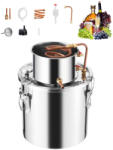 VEVOR Alkohol lepárló 19 liter rozsdamentes acél pálinkafőző réz hűtőspirállal hatékony otthoni párlatkészítéshez