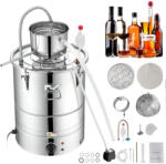 VEVOR Lepárló 30L alkohol desztilláló berendezés 1800W elektromos alkohollepárló, rozsdamentes acél pálinkafőző automata hűtőrendszerrel