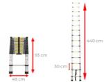 Ztrust scara telescopica 15 trepte | 4, 4 m | Aluminiu (TTL1044)