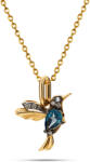 Kolibri medál pezsgőszínű briliánsokkal és topázzal, 14K KU2180P