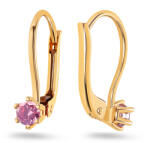 Heratis Forever Egyszerű fülbevaló utánzott rózsakvarccal, 9K sárga arany IZ31663HR