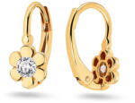 Heratis Forever Gyermek fülbevaló virággal és cirkóniával, sárga arany, 9K IZ31666HR