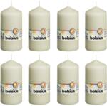Bolsius Pillar candle ivory 8 pcs 130x68 mm