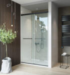 WASSERBURG DUALDOOR zuhanyajtó 8mm 120x200cm fekete (22.25DUAL-120BL)