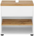 Støraa Fehér mosdó alatti szekrény tölgyfa dekorral 60x57 cm Thessa - Støraa