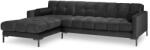 Cosmopolitan Design Bali sötétszürke bársony sarokkanapé, bal oldali - Cosmopolitan Design