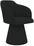 makamii Fekete kárpitozott étkezőfotel Kanoa - Makamii