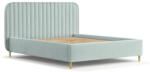 Maison de Reve Mentazöld kárpitozott ágyneműtartós franciaágy ágyráccsal 180x200 cm Noto - Maison de Rêve