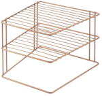 Metaltex Rézszínű acél kiegészítő polc 25x25 cm Palio - Metaltex