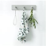 Linen Tales Eucalyptus fehér-zöld len konyharuha, 65 x 45 cm - Linen Tales