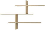 ASIR GROUP Natúr színű többszintes fali polc tölgyfa dekorral 123 cm Leo - Kalune Design