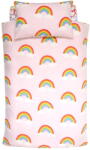 Catherine Lansfield Flanel gyerek ágyneműhuzat babaágyhoz 120x150 cm Rainbow Hearts - Catherine Lansfield