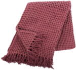 Tiseco Home Studio Waffle világos bordó pamut takaró, 130 x 170 cm - Tiseco Home Studio
