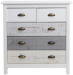 Marckeric Romantica fehér-szürke 4 fiókos komód, 79 x 80 cm - Marckeric