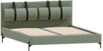 ROPEZ Zöld kárpitozott franciaágy ágyráccsal 140x200 cm Tulsa - Ropez