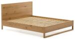 Kave Home Natúr színű tölgyfa franciaágy ágyráccsal 180x200 cm Alguema - Kave Home
