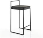 Tomasucci Fekete bőrutánzat bárszék (ülésmagasság 65 cm) Dodo - Tomasucci