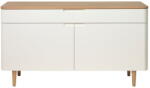 Unique Furniture Amalfi alacsony fehér tölgyfa komód - Unique Furniture