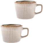 Dakls Krémszínű kőedény bögre szett 2 db-os cappucinóhoz 190 ml Tone - Dakls