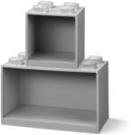 LEGO® Brick 2 db-os gyerek szürke fali polc szett - LEGO®