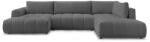 Bobochic Paris Sötétszürke kinyitható-tárolóhelyes sarokkanapé (jobb oldali-U alakú) Fuji - Bobochic Paris