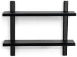 Spinder Design Fekete többszintes fém fali polc 60 cm Hola - Spinder Design