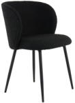 Light & Living Fekete kárpitozott étkezőfotel Elyna - Light & Living