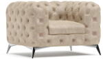 Ropez Bézs bársony fotel Chelsea - Ropez
