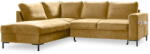 Miuform Sárga bársony kinyitható sarokkanapé (bal oldali) Lofty Lilly - Miuform