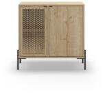 Marckeric Natúr színű alacsony komód tölgyfa dekorral 80x80 cm Inca - Marckeric