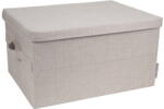 Bigso Bézs fedeles textil tárolódoboz 45x34x25 cm Soft Storage - Bigso
